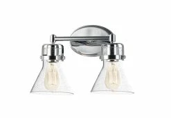 Budget ✔️ Maxim Seafarer 60W 2-Light Medium E-26 Incandescent Vanity Fixture in Polished Chrome 💯