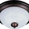 Buy ✔️ Maxim 11-1/2 in. 2-Light Flushmount in Oil Rubbed Bronze with Marble Glass Shade 👍 -Cheap Maxim Lighting Store Query 93
