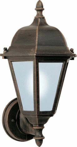 Cheap ✔️ Maxim Westlake 9W 1-Light Medium E-26 LED Outdoor Wall Sconce in Rust Patina 👏